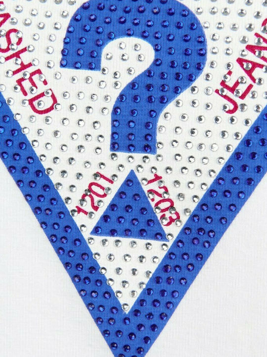 Kinder-Crop-Top Kurzarm Weiß
