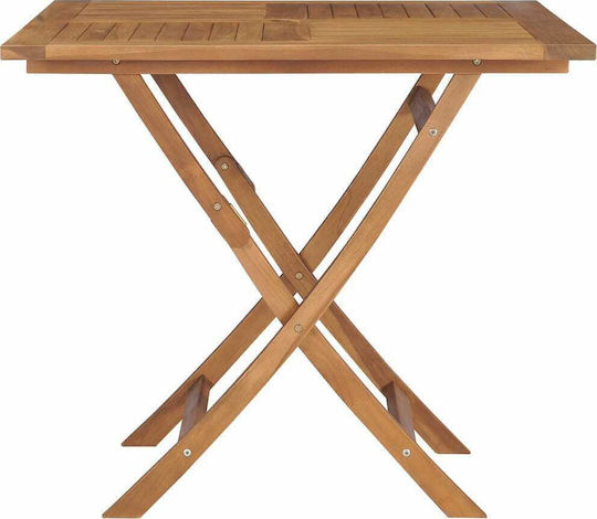 Tisch Zusammenklappbar 85x85x76cm Braun Tisch Zusammenklappbar 85x85x76cm Braun