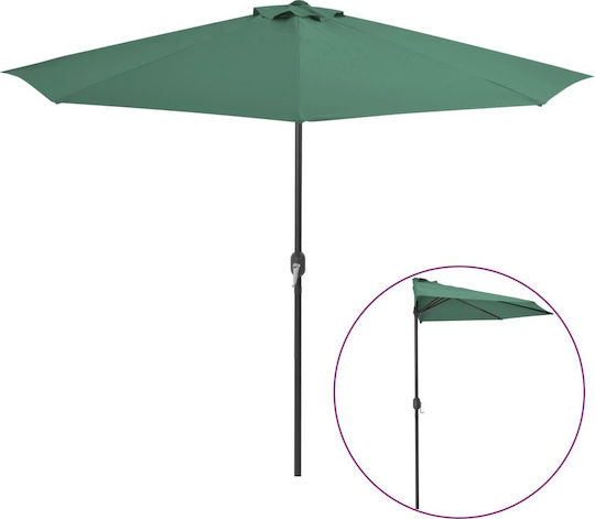 Garten- und Terrassen-Sonnenschirm Rundschreiben Aluminium Grüne Φ3xΥ2.23m