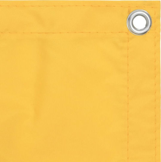 vidaXL Rectangular Shade Divider Yellow in Roll With Hoop & with PU Coating 1.2x5m made of Oxford fabric