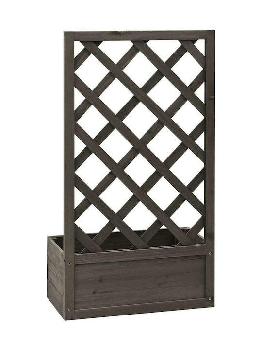 vidaXL Gray from Fir Wood Planter Box Wooden Gray 50x25x90cm.