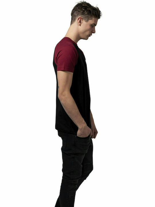 Contrast T-shirt Black / Burgundy TB639-00651