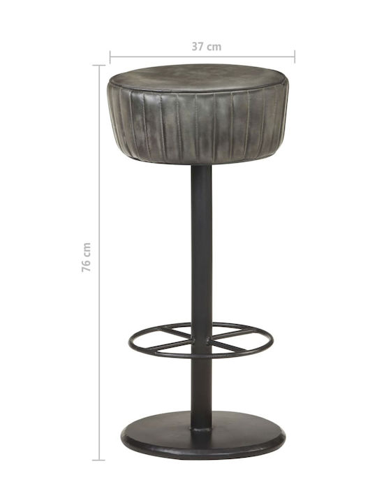 Stool Bar with Adjustable Height Antique Grey 37x37x76cm