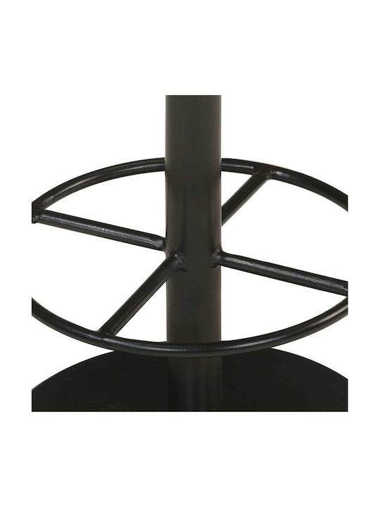 Hocker Bar Leder Black 37x37x76cm