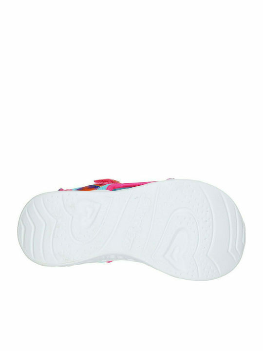 Papuci pentru copii Heart cu velcro și luminite Colorate