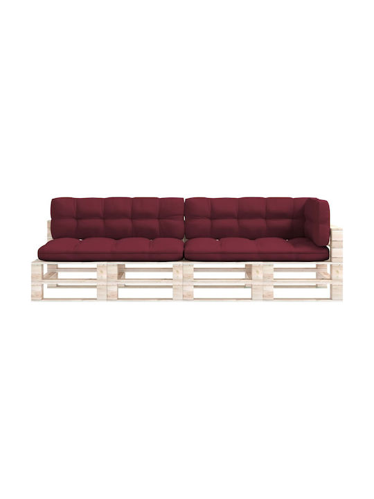 vidaXL Pallet Sofa Cushion Burgundy 5pcs