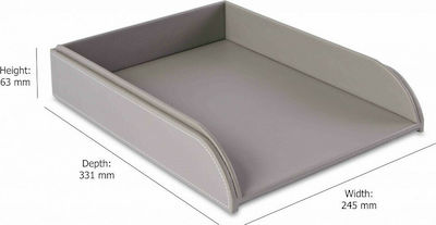 Osco Filing Tray Leather Gray