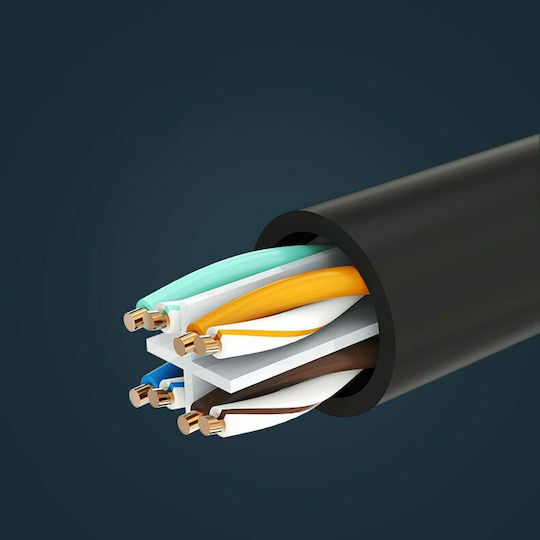 Ugreen F/FTP Cat.6 (Gigabit) Network Ethernet Cable 1m Black