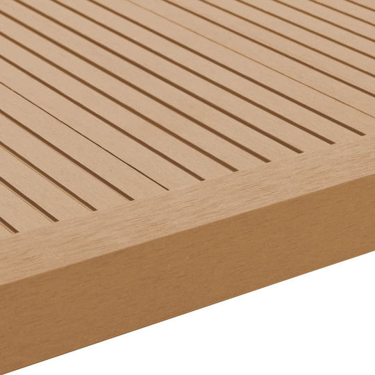 vidaXL Deck Ecke für Gartenboden aus WPC 170x4.5cm 5Stück 170cm Teakholz