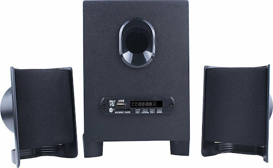 Kisonli ΤM-6000U 2.1 Wireless Speakers with Bluetooth 6W Black