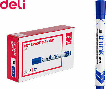 Deli Think Blue Whiteboard Marker 2mm Blue
