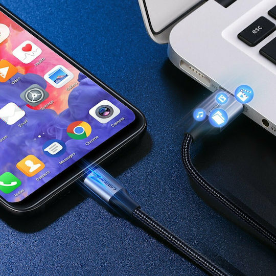 Ugreen US288 Braided USB 2.0 Cable USB-C male - USB-A Μαύρο 2m 60128