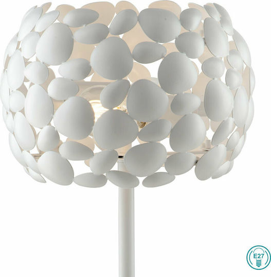 Fan Europe Metal Table Lamp for E27 Socket with White Shade and Base