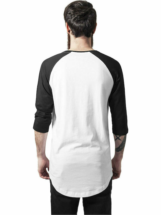 Urban Classics Herren Langarmshirt White / Black