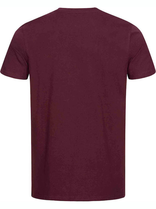 Lonsdale T-shirt Bărbătesc cu Mânecă Scurtă Burgundy