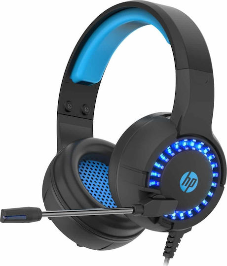 HP DHE-8011UM Over Ear Gaming Headset with Connection 2x3.5mm / USB Blue