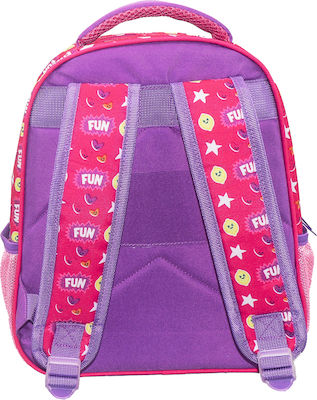 Filinda Super Cool Fun 27x10x31cm Σχολική Τσάντα Πλάτης Νηπιαγωγείου σε Ροζ χρώμα Μ27 x Π10 x Υ31cm