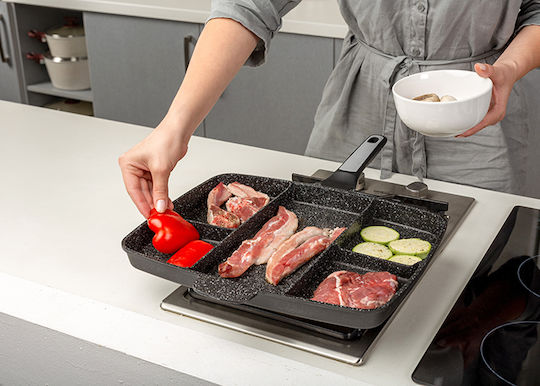 Nava Funtzio Grill aus Aluminium mit Steinbeschichtung 38cm