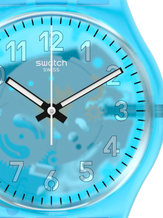 Swatch Love From A To Z Women's Watch with Turquoise Rubber Strap