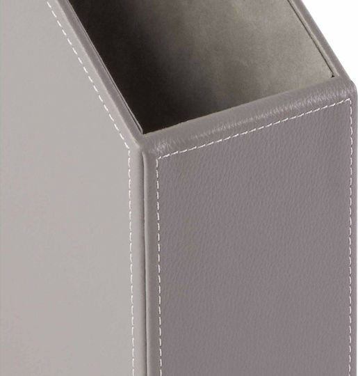 Osco Leather Magazine File Gray 25.5x10x31.5cm