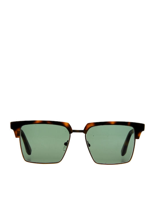 Zeus & Dione Hector Unisex Γυαλιά Ηλίου με Καφέ Ταρταρούγα Σκελετό και Πράσινο Φακό