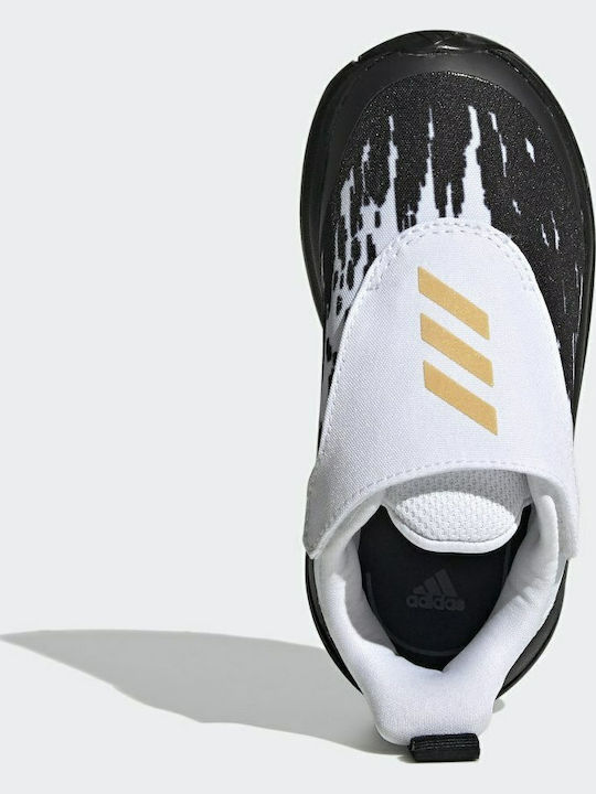 FortaRun Kids Indoor Soccer Shoes without Laces Cloud White / Core Black / Gold Metallic