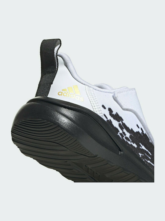 FortaRun Kids Indoor Soccer Shoes without Laces Cloud White / Core Black / Gold Metallic