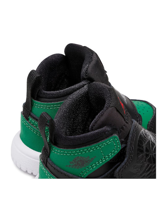 Sky  1 Kinder Sportschuhe Basketball mit Bügel- und Schleifenverschluss Grüne