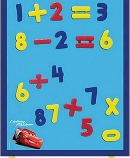 Luna Numbers Cars Πίνακας Μαγνητικός / Μαρκαδόρου