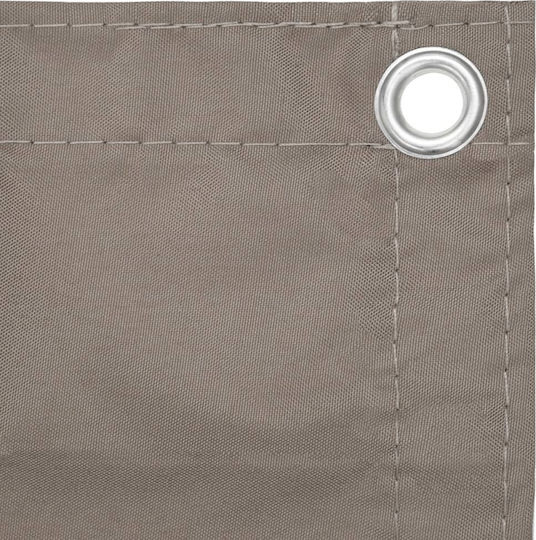 vidaXL Rectangular Shade Divider Brown in Roll With Hoop & with PU Coating 1.2x6m made of Oxford fabric