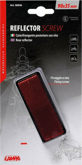 Lampa Διάφορα Ανταλλακτικά Ανακλαστήρας Πινακίδας με Βίδα για Στήριξη Κόκκινο