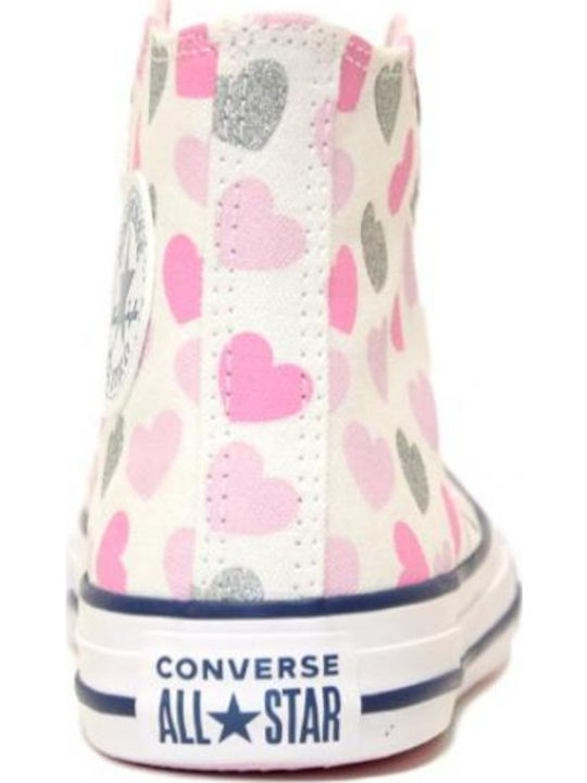 Converse Παιδικά Sneakers High Chuck Taylor High Print C για Κορίτσι Λευκά