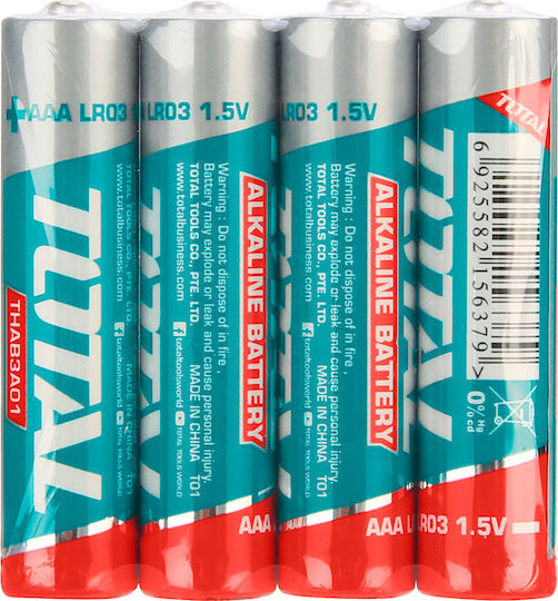 Total Αλκαλικές Μπαταρίες AAA 1.5V 4τμχ