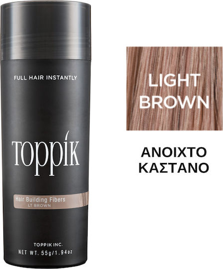 Toppik Hair Building Fibers with Keratin Hair Building Fibers Giant Light Brown 55gr