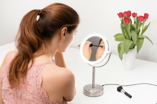 Sencor Makeup Mirror Tabletop with Light 18x36cm Silver