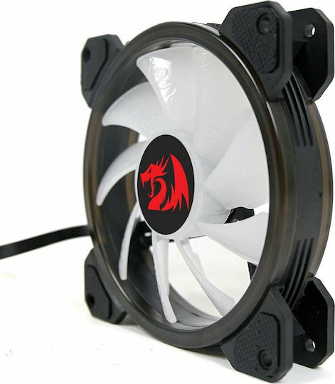 Redragon GC-F009 Case Fan 120mm (1200rpm / 36cfm) με RGB Φωτισμό και Σύνδεση 4-Pin Molex 3τμχ