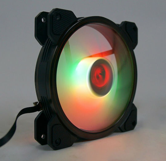 Redragon GC-F009 Case Fan 120mm (1200rpm / 36cfm) με RGB Φωτισμό και Σύνδεση 4-Pin Molex 3τμχ