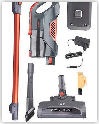 Hoomei HM-2180 Επαναφορτιζόμενη Σκούπα 2 σε 1 Stick & Χειρός 22.2V Πορτοκαλί