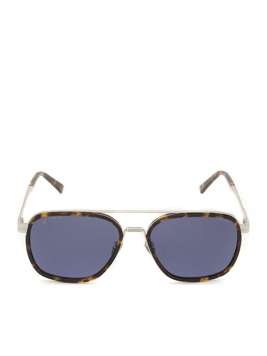 Police Lewis Hamilton Men's Sunglasses with Brown Tartaruga Frame and Blue Lens SPLC49 04BL