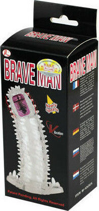 Baile Brave Man Sensor Penis Sleeve Penis Extension Transparent 18cm