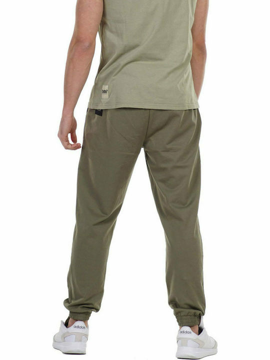 Body Action Men's Sweatpants with Rubber Khaki