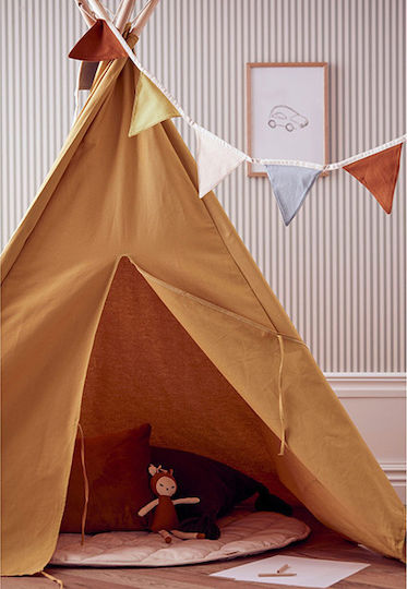 Kids Concept Cort pentru Copii Indian Galben pentru 3+ ani