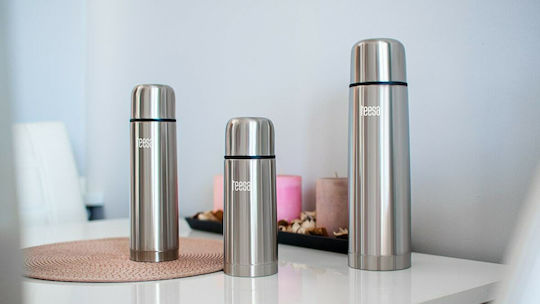 Teesa Bottle Thermos Stainless Steel 500ml Silver with Cap-Cup
