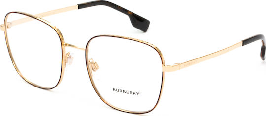Burberry Elliott Metal Eyeglass Frame Butterfly Brown BE1347 1308