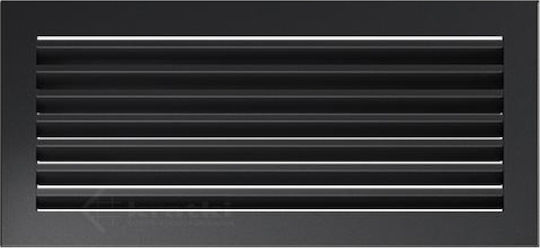 Kratki Rectangular Fireplace Air Shutter Gray 37x17cm