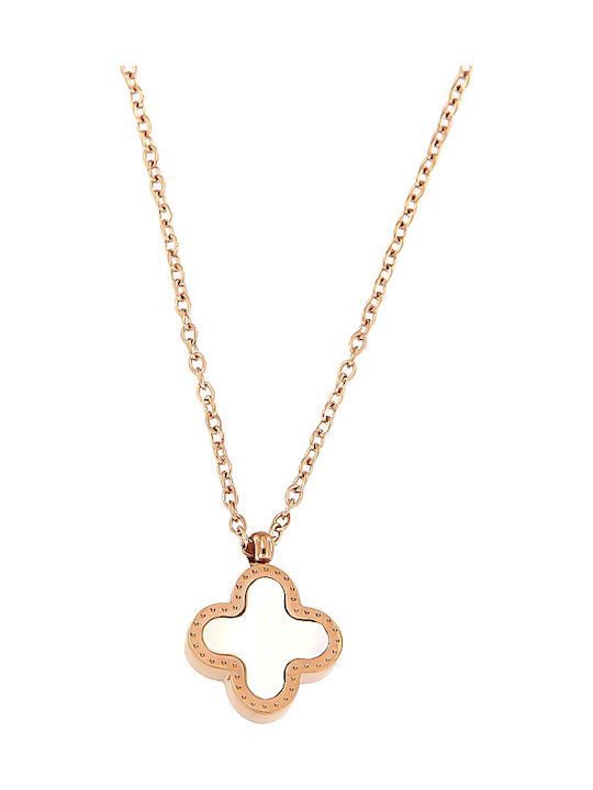 Necklace Two-coloured Cross - ACHALI ROSE GOLD necklace