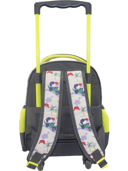 Diakakis George Fire Wheels School Bag Trolley Kindergarten Multicolored 8lt