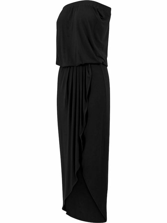 Urban Classics TB1508 Rochii de vară pentru femei Midi Rochie Negru