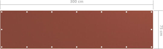 vidaXL Shade Divider on Roll Red 0.75x3m made of Oxford fabric