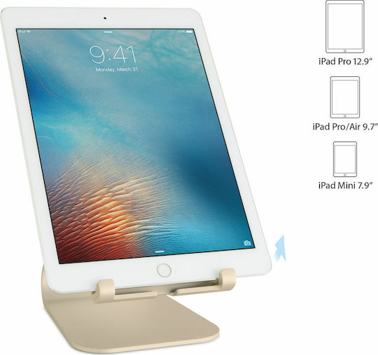 Rain Design mStand Plus Βάση Tablet Γραφείου έως 13" σε Χρυσό χρώμα